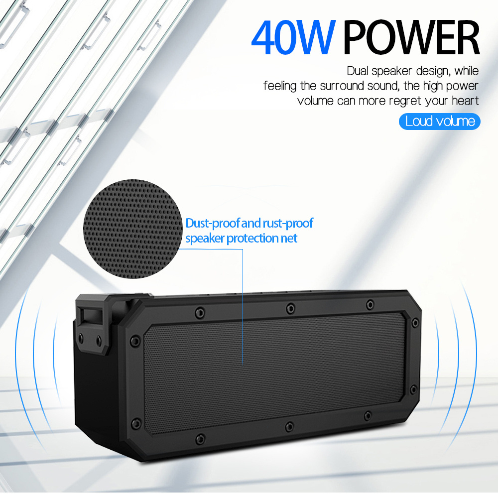 X3Pro Bluetooth Speaker 40W Output Power Blue-tooth Speaker with Excellent Bass Performance NFC IPX7 Waterproof Camping Outdoor