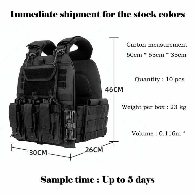 OEM Custom Nylon Protection Vest Molle Plate Carrier Tactical Vest