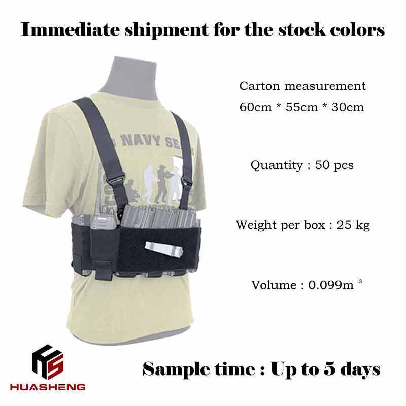 600D Oxford Outdoor 5.56 Elastic Chest Rig Lightweight Tactical Chest Rig Vest