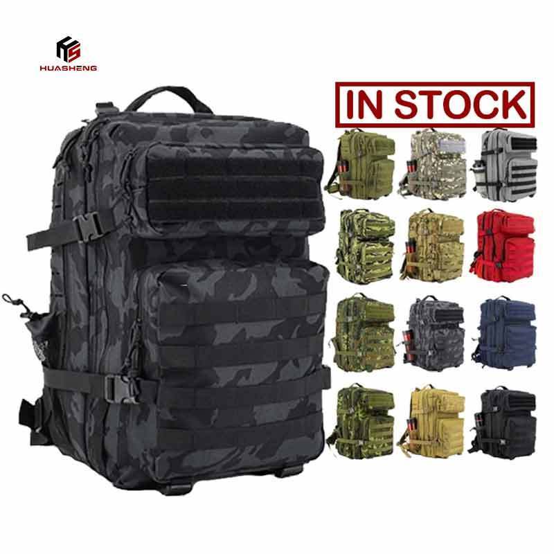 45L Large Capacity Man Tactical Outdoor Hiking Backpacks 3P EDC Molle Pack Trekking Camping Gym Bag