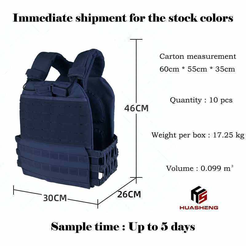 Laser Cut Blue Tactical Molle Plate Carrier Vest for Outdoor Activities Protective