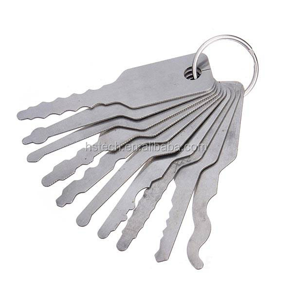 10pcs Jiggler Keys opener Lock Pick For Double Sided Lock Pick Tools