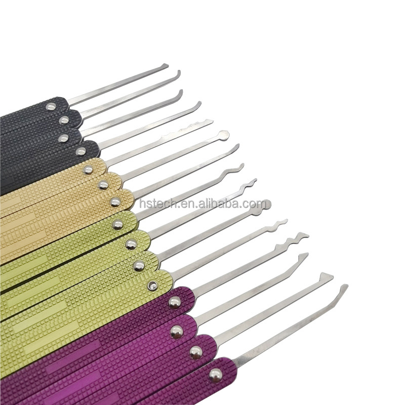 new arrival haoshi Colorful single hook 15+4 lock pick tools set