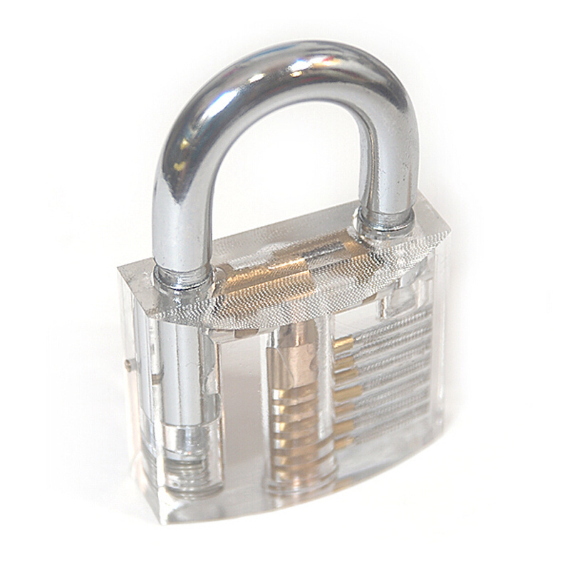 Locksmith tools Transparent Clear Practice Padlock for Picking Skill