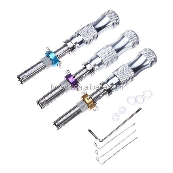 HUk 3Pcs Tubular 7 Pin Lock impressioning Pick tool set 7.0mm 7.5mm 7.8mm