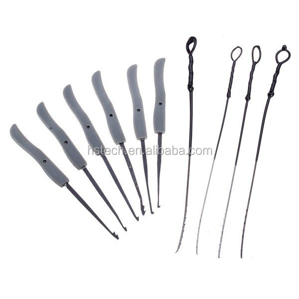 15pcs Unlocking Lock Pick Set 10pcs Key Extractor Set 1pc Transparent Practice Padlock