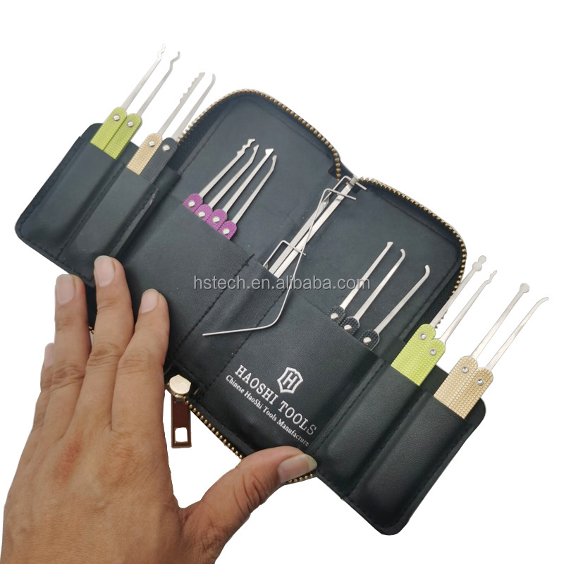 new arrival haoshi Colorful single hook 15+4 lock pick tools set