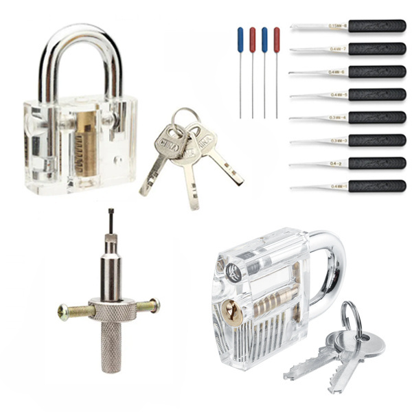 hot sale Unlocking Locksmith Practice Lock Pick Key Extractor Padlock Lockpick Tool Kits