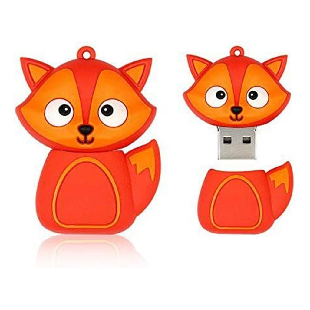 Wholesale New Products Special design custom FOX shape usb flash drive for memory gifts Animal shape usb stick