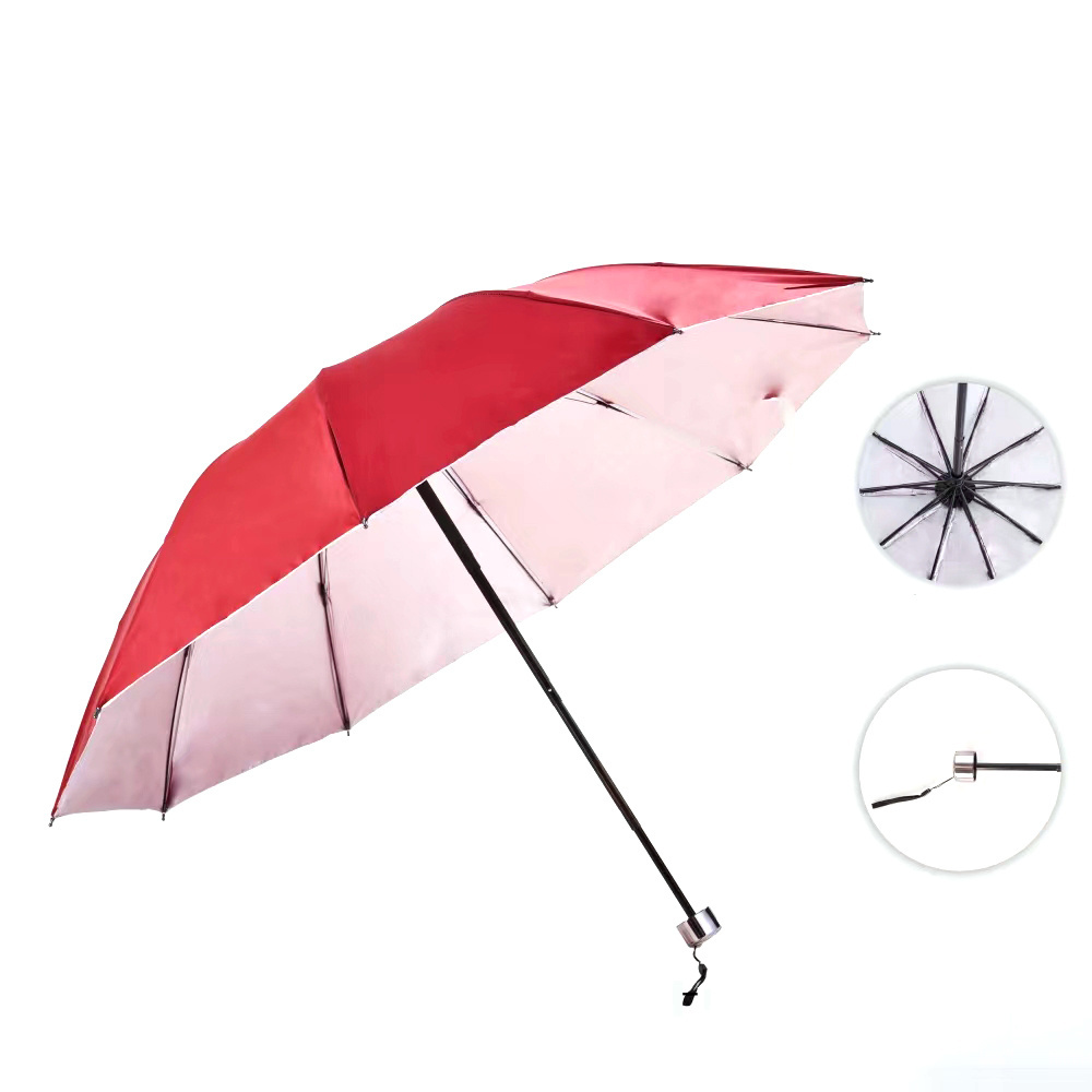 10/12 Ribs Fibreglass Travel Compact Windproof   Umbrella Foldable Automatic Open Umbrella  50+ UFolding Umbrella