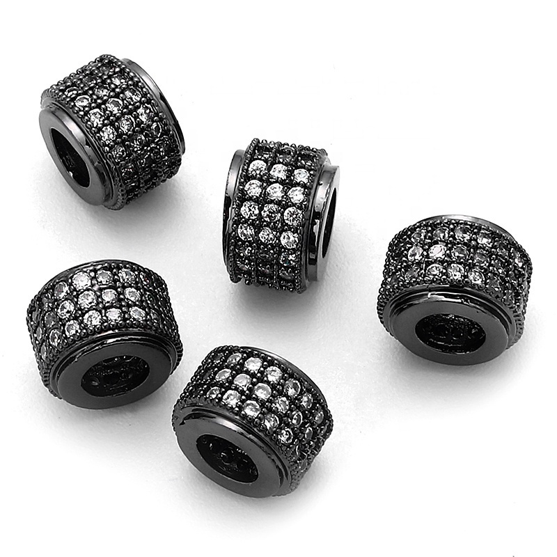 VEROMCA 6mm Copper Micro Pave Jewelry Beads Diy charms for Bracelet Making Zircon Charms Beads