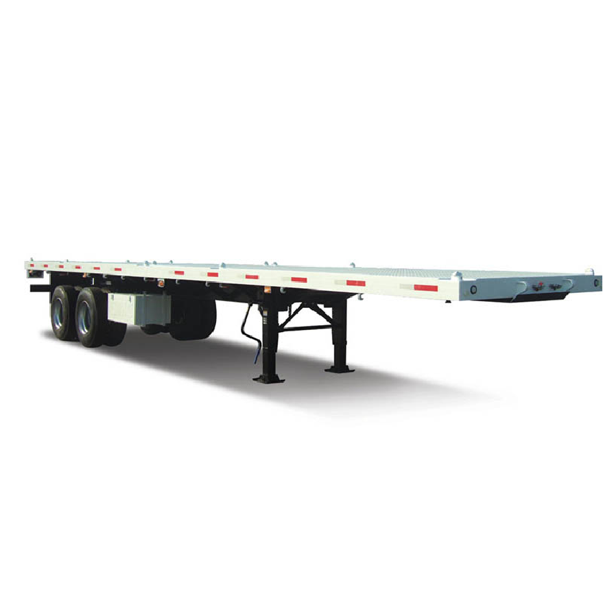 Heavy duty 40ft double axles terminal container carrier platform 2 axle container trailer flatbed trailer flat bed semitrailer