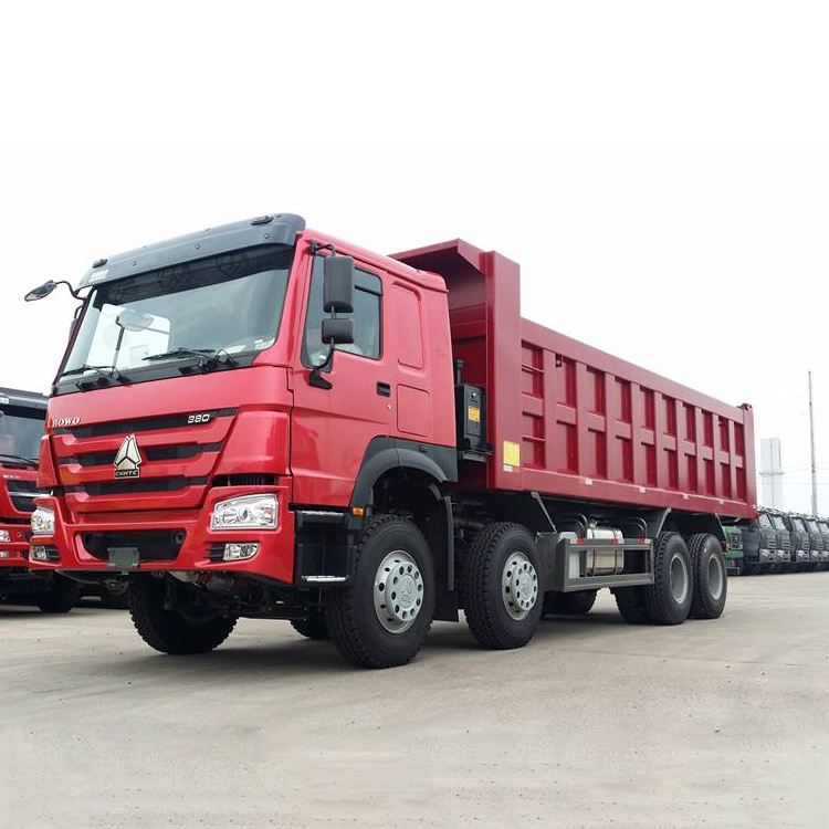 China Price Sinotruk Howo 8X4 12 Wheel  Load 40 45 Ton Rear Tipper Dumper Trucks Transport Stone Sand Mining Dump Truck For Sale