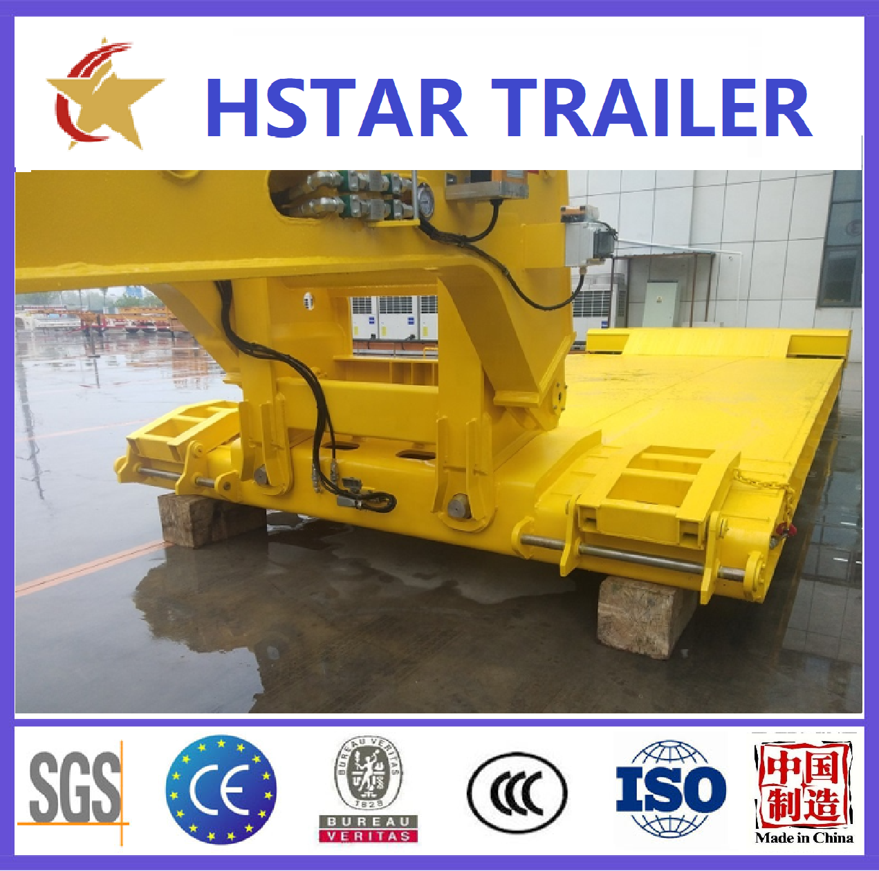 Cheap 3 axles 70ton lowbed trailer low loader semi trailer to transport heavy duty equipment lowboy trailer low flat semitrailer