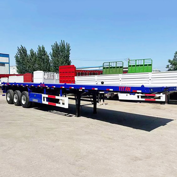 China used CIMC 3 Axles Flatbed Trailer Transport 20ft 40 Ft Container loading 60T Freight box semi-trailer chassis multipurpose