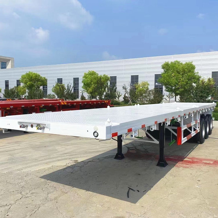 China used CIMC 3 Axles Flatbed Trailer Transport 20ft 40 Ft Container loading 60T Freight box semi-trailer chassis multipurpose