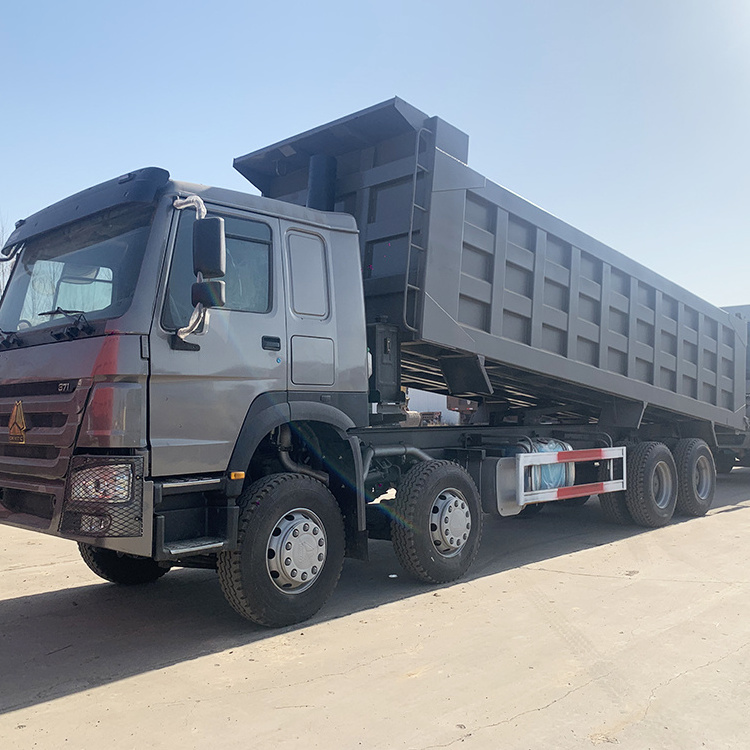 China Price Sinotruk Howo 8X4 12 Wheel  Load 40 45 Ton Rear Tipper Dumper Trucks Transport Stone Sand Mining Dump Truck For Sale