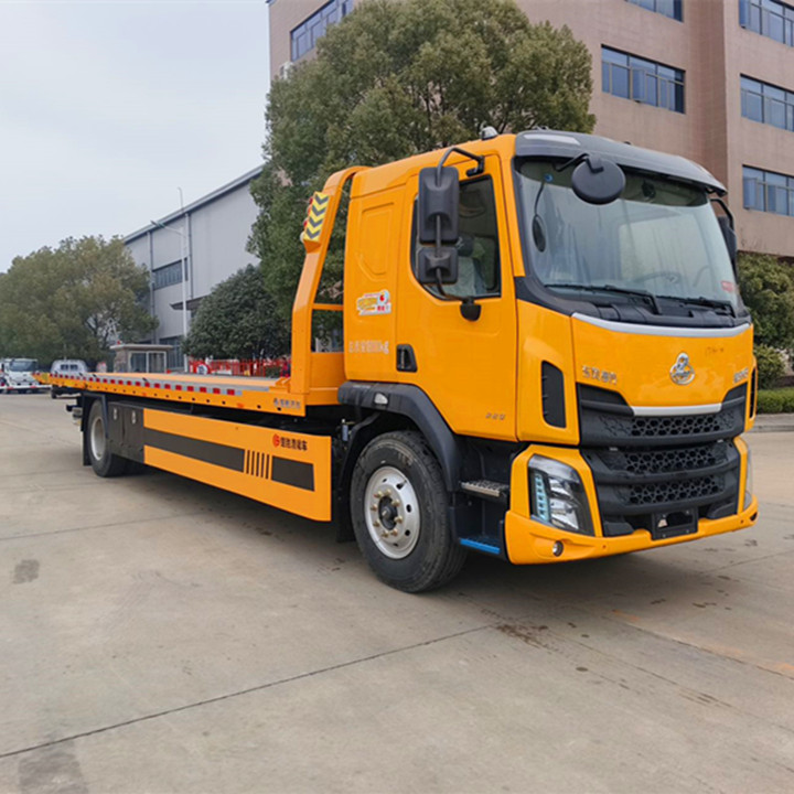 Liuqi 4x2 wrecker truck 220HP Euro 6 flatbed tow truck plate length 7.6m can carry 15 tons Flat Bed Recovery Truck for sale