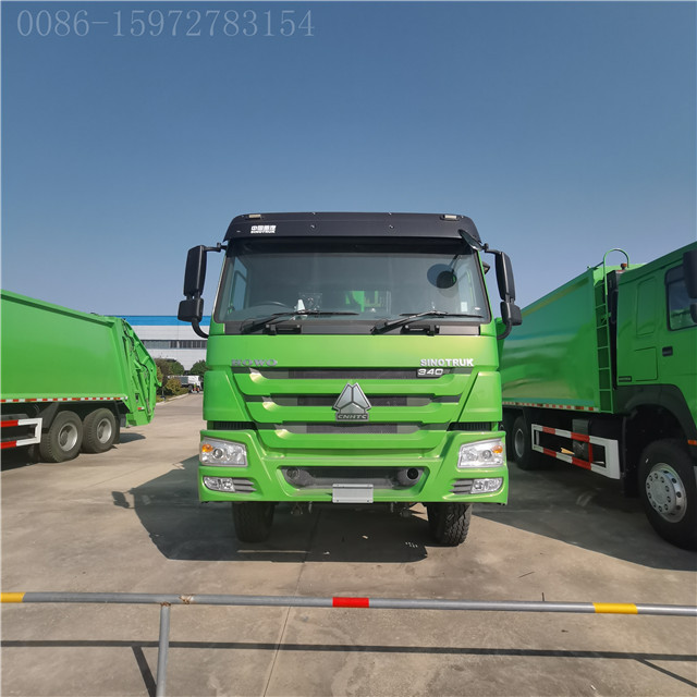 Sinotruck Howo compressed garbage truck Weichai 340HP European 3  6x4 garbage truck  Customized sanitation truck