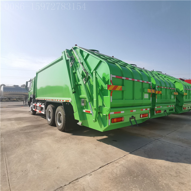 Sinotruck Howo compressed garbage truck Weichai 340HP European 3  6x4 garbage truck  Customized sanitation truck