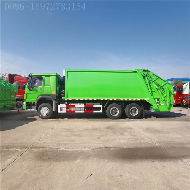 Sinotruck Howo compressed garbage truck Weichai 340HP European 3  6x4 garbage truck  Customized sanitation truck