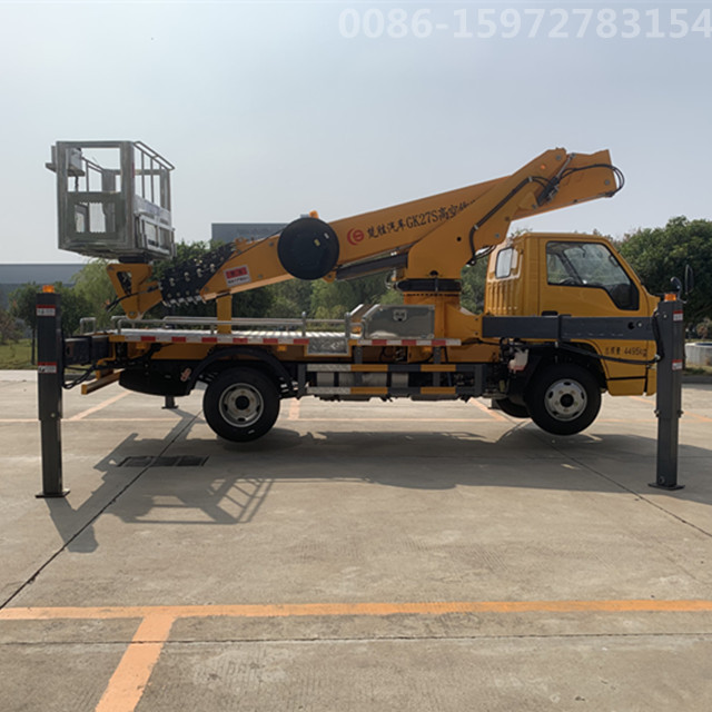 Aerial vehicle 28 meters high work vehicle The climbing car Telescopic aerial working vehicle