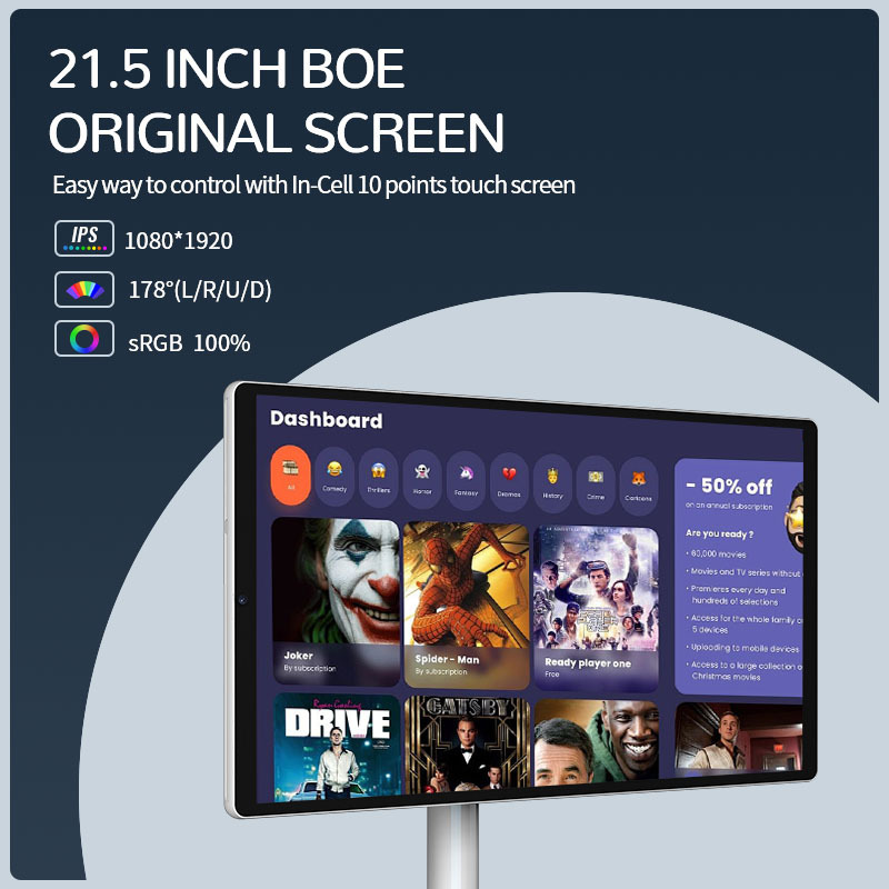 Standbyme Portable Smart Tv 21.5 Inch Incell Lcd Touch Screen Display Android 11 Indoor Portable Touch Screen Tv