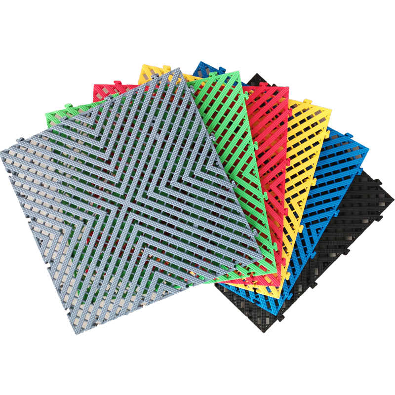 20mm Factory direct waterproof colorful plastic splicing grille mat car washing floor grille