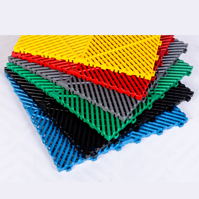 20mm Factory direct waterproof colorful plastic splicing grille mat car washing floor grille