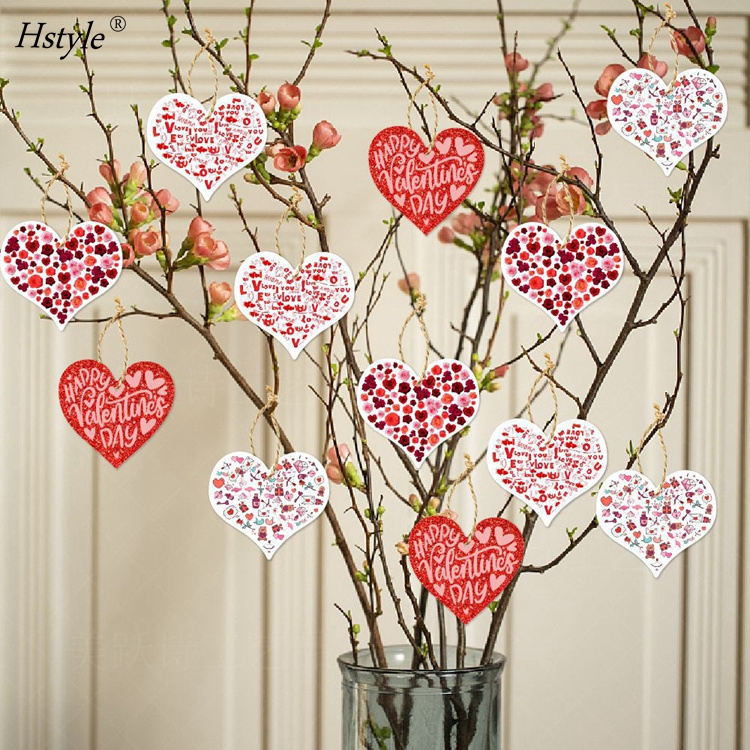 Valentines Day Hanging Decor Heart Swirls Love Heart Decorations for Home Classroom Office Wedding Party Door Decor SD2084