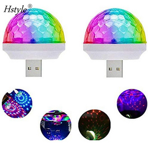 USB Mini Disco Light Party Lights Ball Sound Activated Halloween Disco Ball Stage Lights Multicolor LED Ball HS1161