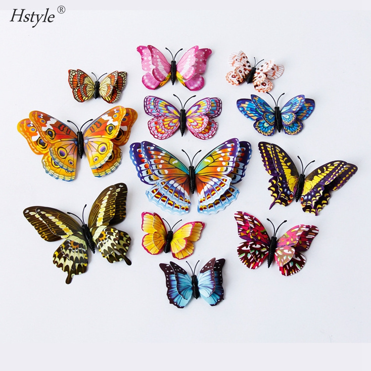 12PCS Butterfly Wall Decals Glow Dark Butterflies Decor for Ceiling Adhesive Removable 3D Luminous Mural Stickers  SD139