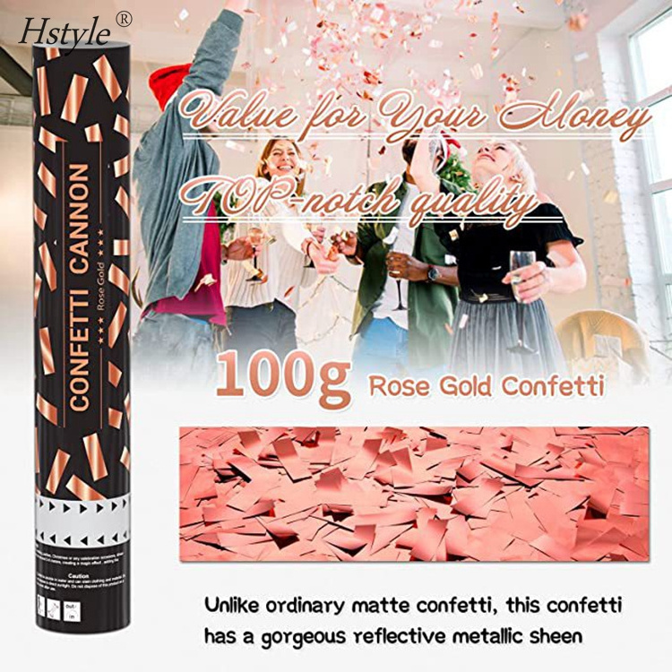 Confetti Cannon Confetti Shooters Metallic Rose Gold Confetti Poppers for Birthday Graduation Wedding Anniversary Party SD282