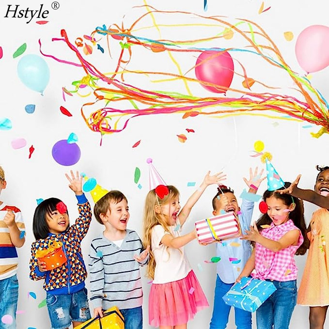 Streamers Popper Hand Throw Streamers No Mess Confetti Magic Paper Cracker for Party Celebration Theme Party SD2005