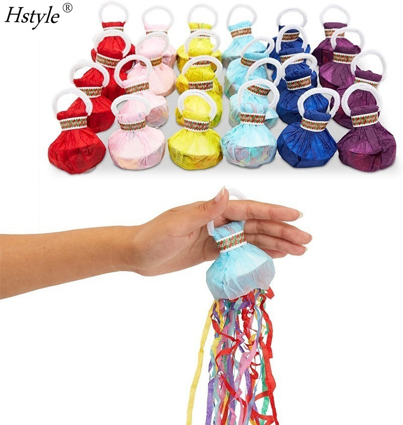 Streamers Popper Hand Throw Streamers No Mess Confetti Magic Paper Cracker for Party Celebration Theme Party SD2005