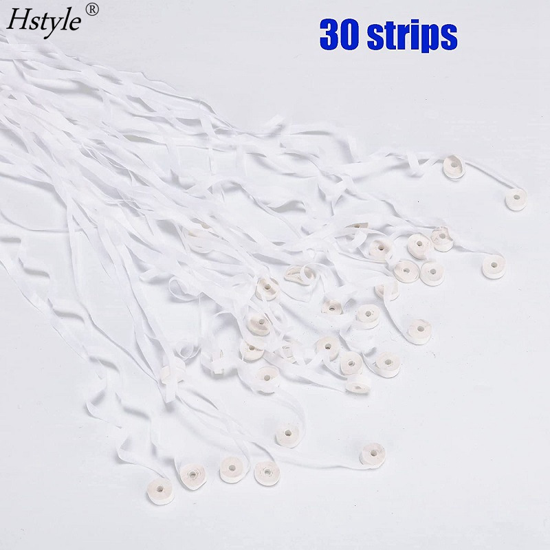 30 Ribbons Streamers Popper White Hand Throw Confetti Poppers No Mess Paper Crackers for Birthday Wedding Party SD2001