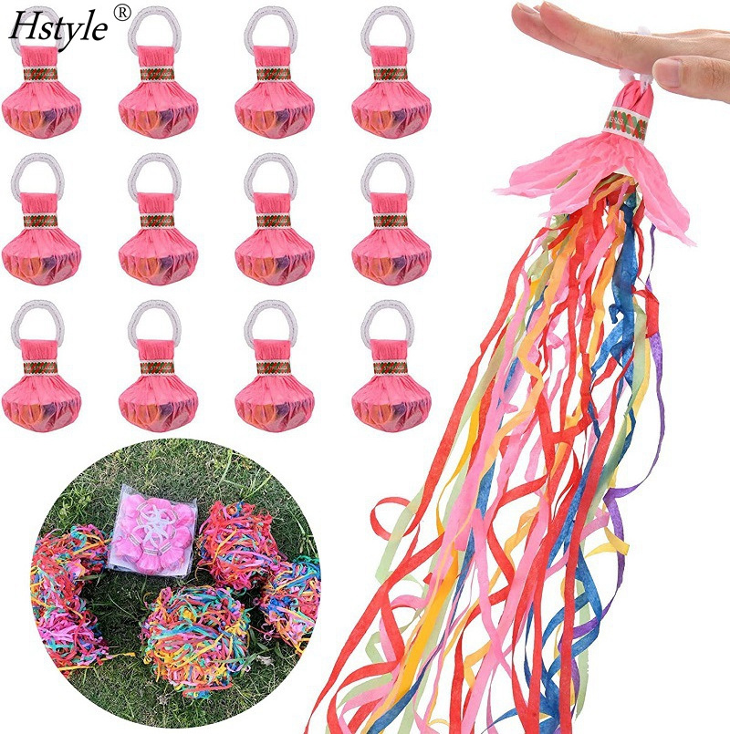 30 Ribbons Colorful Hand Throw Streamers Party Streamers Poppers No Mess Shows Confetti Crackers for New Years SD2002