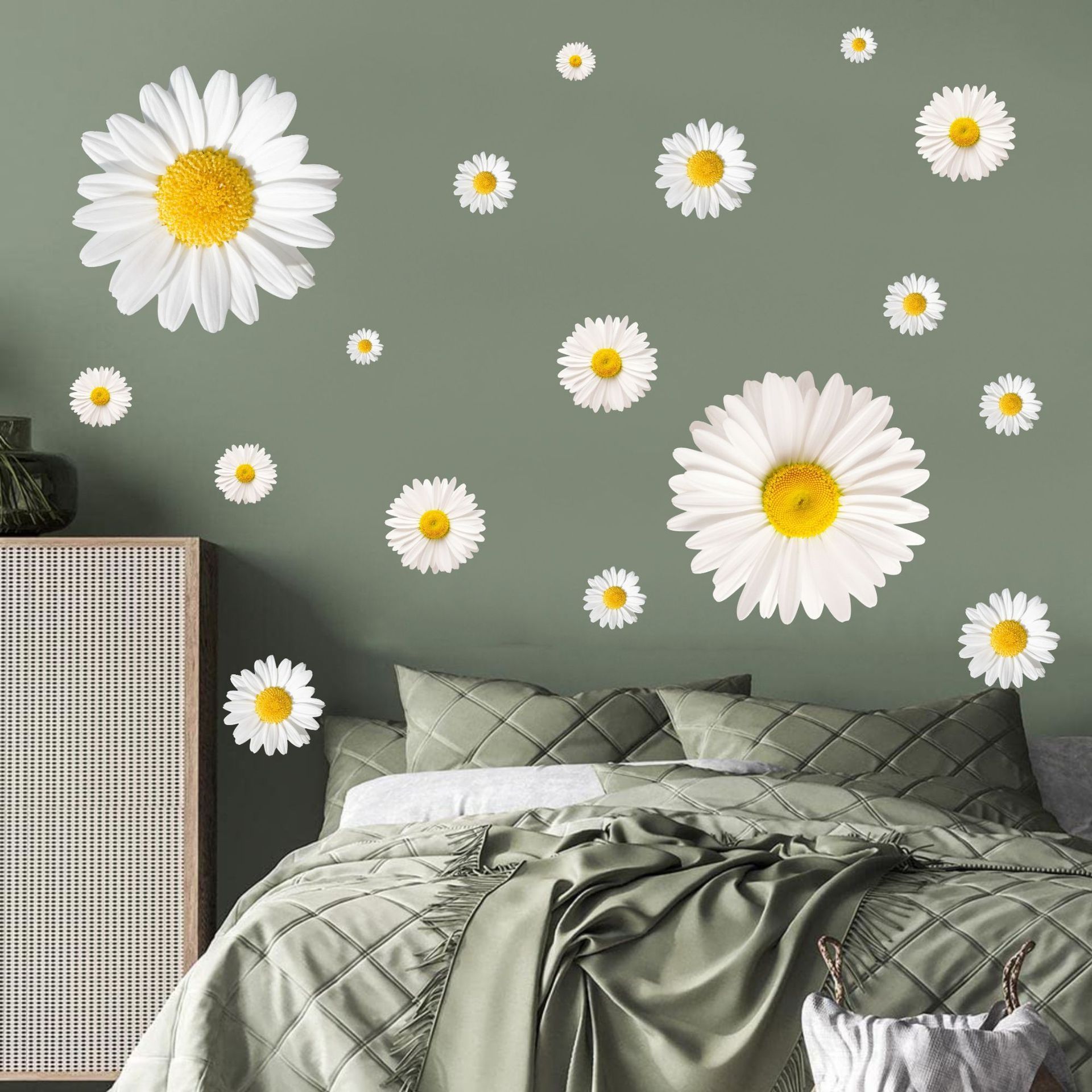 Hstyle Vinyl Sunflowers Wall Stickers Large Sunflower Wall Stickers Sunflower Daisy Decals Kitchen Bedroom Decoration