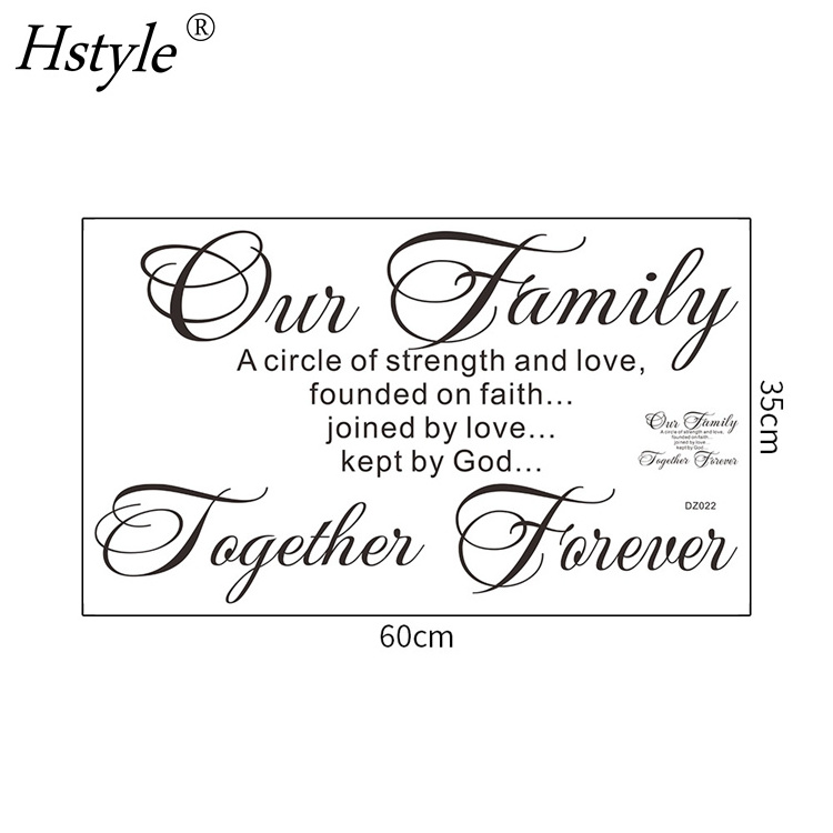 2 Pieces Vinyl Wall Quotes Stickers Faith Hope Love Family Scripture Wall Stickers Bible Verse Inspirational Sayings SD1325