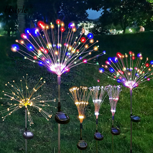 Solar Firework Lights Outdoor Waterproof with 90/120/150 LEDs 8 Lighting Modes Firework Solar String Lights Garden Decor HS1153