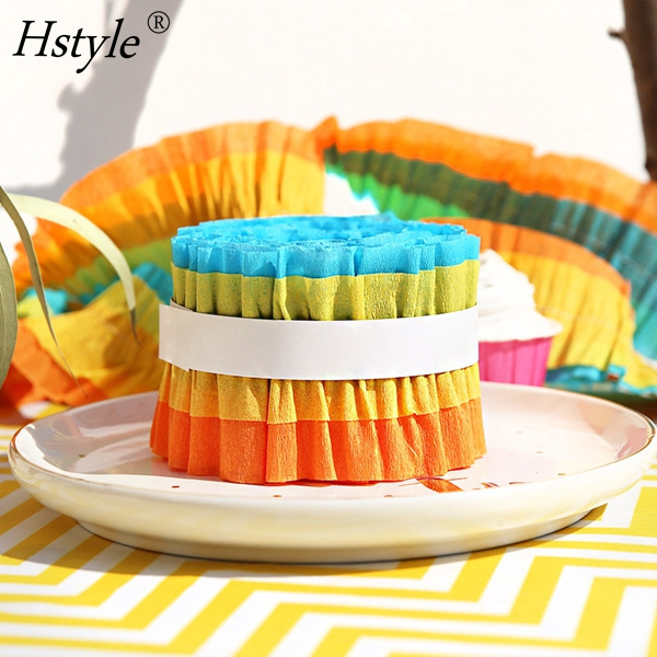 Crepe Paper Swirls Garland Backdrop Fringe Paper Hanging Streamers Party Backdrop Colorful Paper Garland SD969