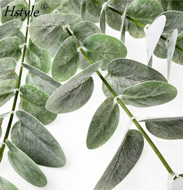 Eucalyptus Stems Decor Artificial Eucalyptus Leaves Faux Branches for Wedding Centerpiece Flower Floral Arrangement FZH418