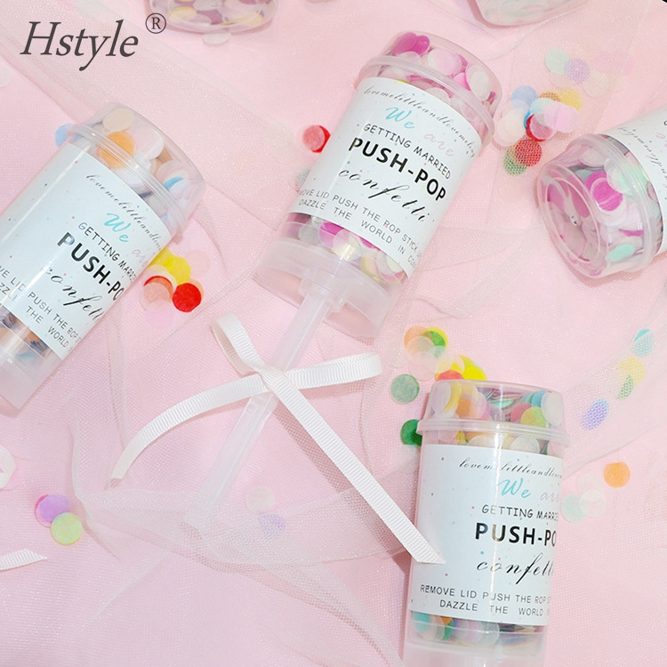 Tissue Confetti Push Pop Poppers For Gender Reveal Wedding Party Colorful Confetti Push Pop Colorful Containers Decoration SD505