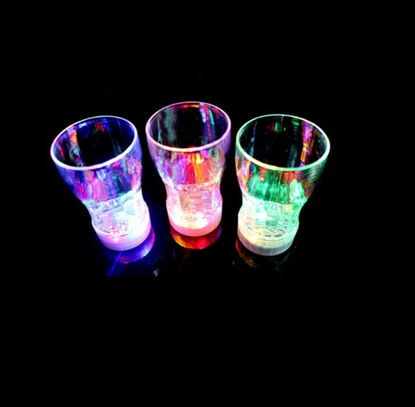 Light Up Multi color Flashing Glasses with Blinking LED Lights - LED Cups Mugs Shots Glasses for Beer Wine Whisky Liquid SL008