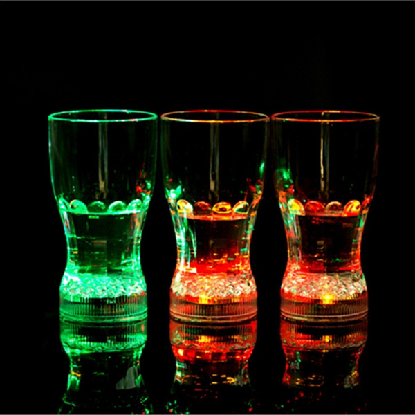 Light Up Multi color Flashing Glasses with Blinking LED Lights - LED Cups Mugs Shots Glasses for Beer Wine Whisky Liquid SL008