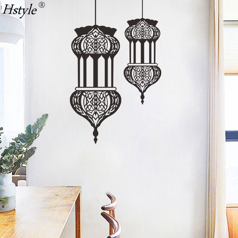 Silver Castle Star Stickers Decals Removable Islamic Muslim Culture PVC Wall Stickers Islamic Muslim Wall Stickers Decor XJ0145