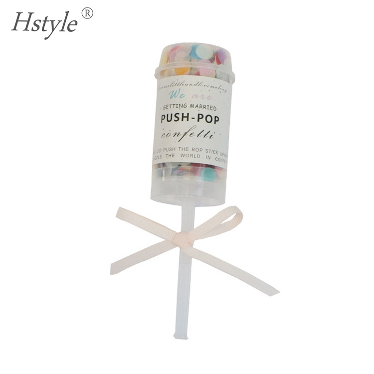 Tissue Confetti Push Pop Poppers For Gender Reveal Wedding Party Colorful Confetti Push Pop Colorful Containers Decoration SD505