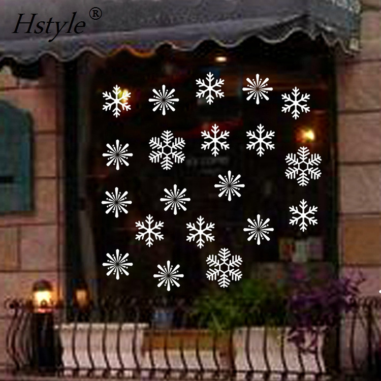 38pcs Christmas Snowflake Window Decal Stickers - Xmas Holiday White Winter Christmas Window Decorations Ornaments Party SD955