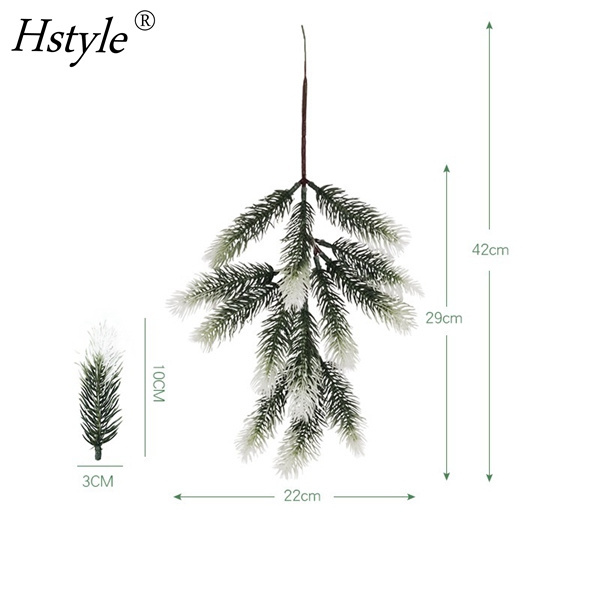 Evergreen Wreath Picks Pine Branches Artificial Christmas Crafts Winter Spray Holly Wire Stem Pick DIY Xmas Decor FZH417