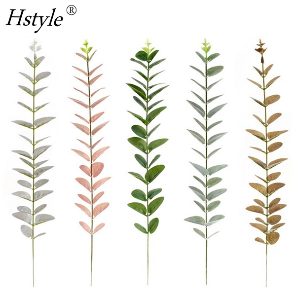 Eucalyptus Stems Decor Artificial Eucalyptus Leaves Faux Branches for Wedding Centerpiece Flower Floral Arrangement FZH418